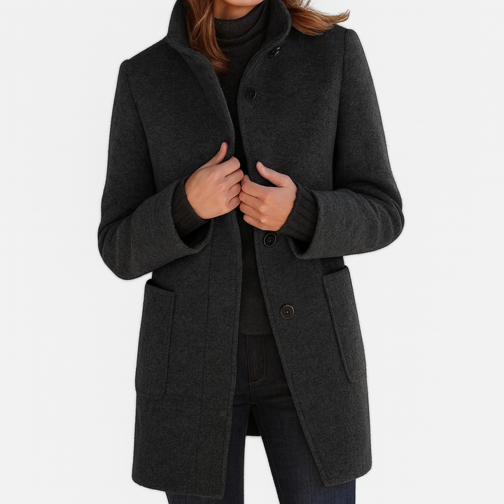 Danuta - Elegant High-Collar Coat