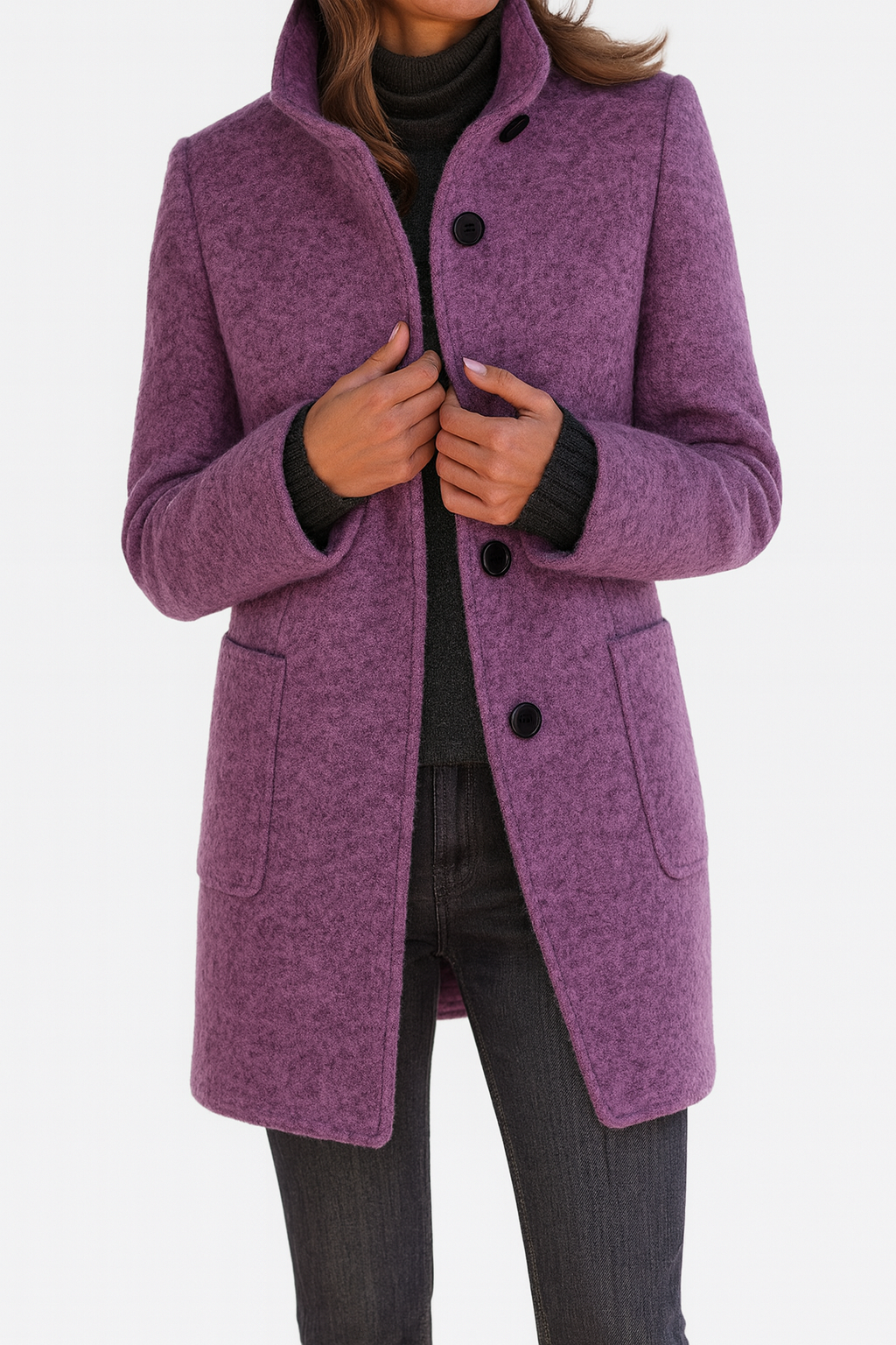 Danuta - Elegant High-Collar Coat