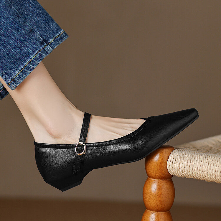 NATALIE – ELEGANT STRAP MARY JANE FLATS