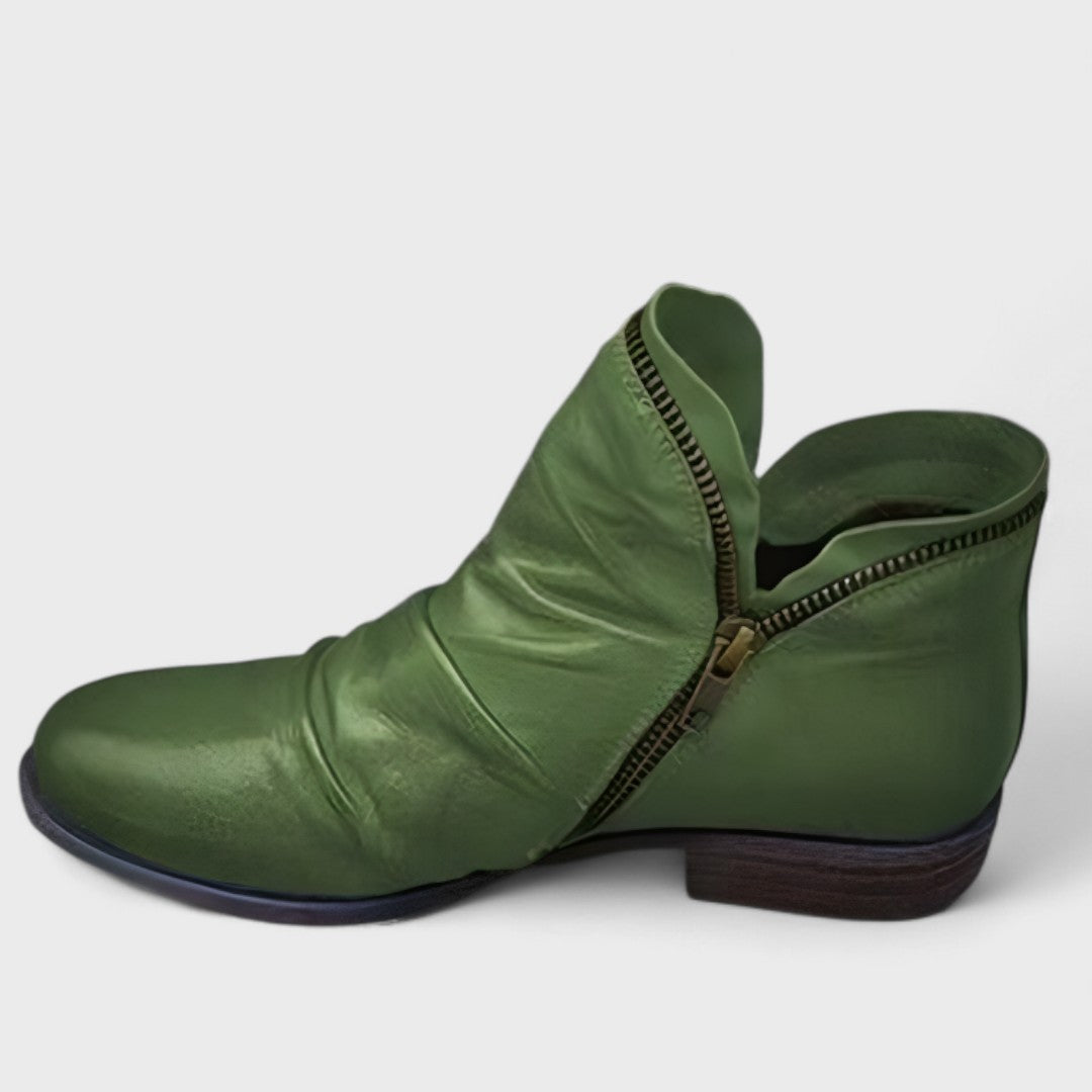 HANNAH – LUXE LEATHER ANKLE BOOTS